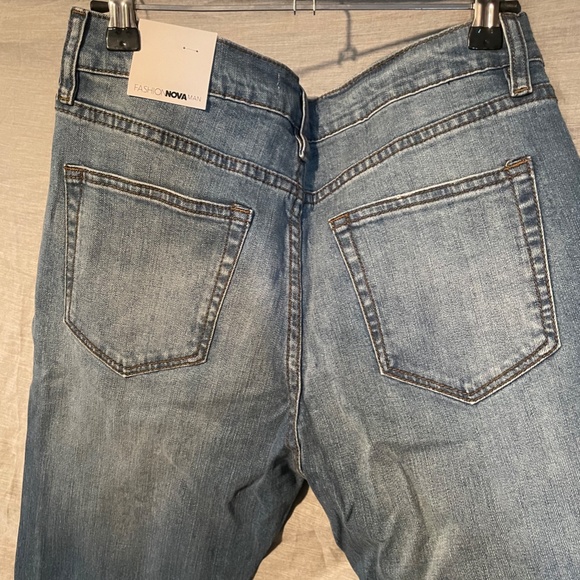 Light Blue Wash Slim Fit Jeans - Picture 3 of 4